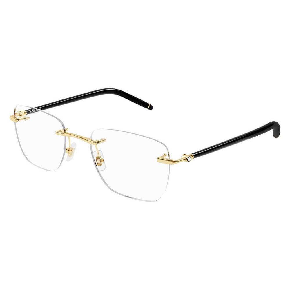 Mont Blanc MB0274O Eyeglasses Gold Black Metal Rectangle